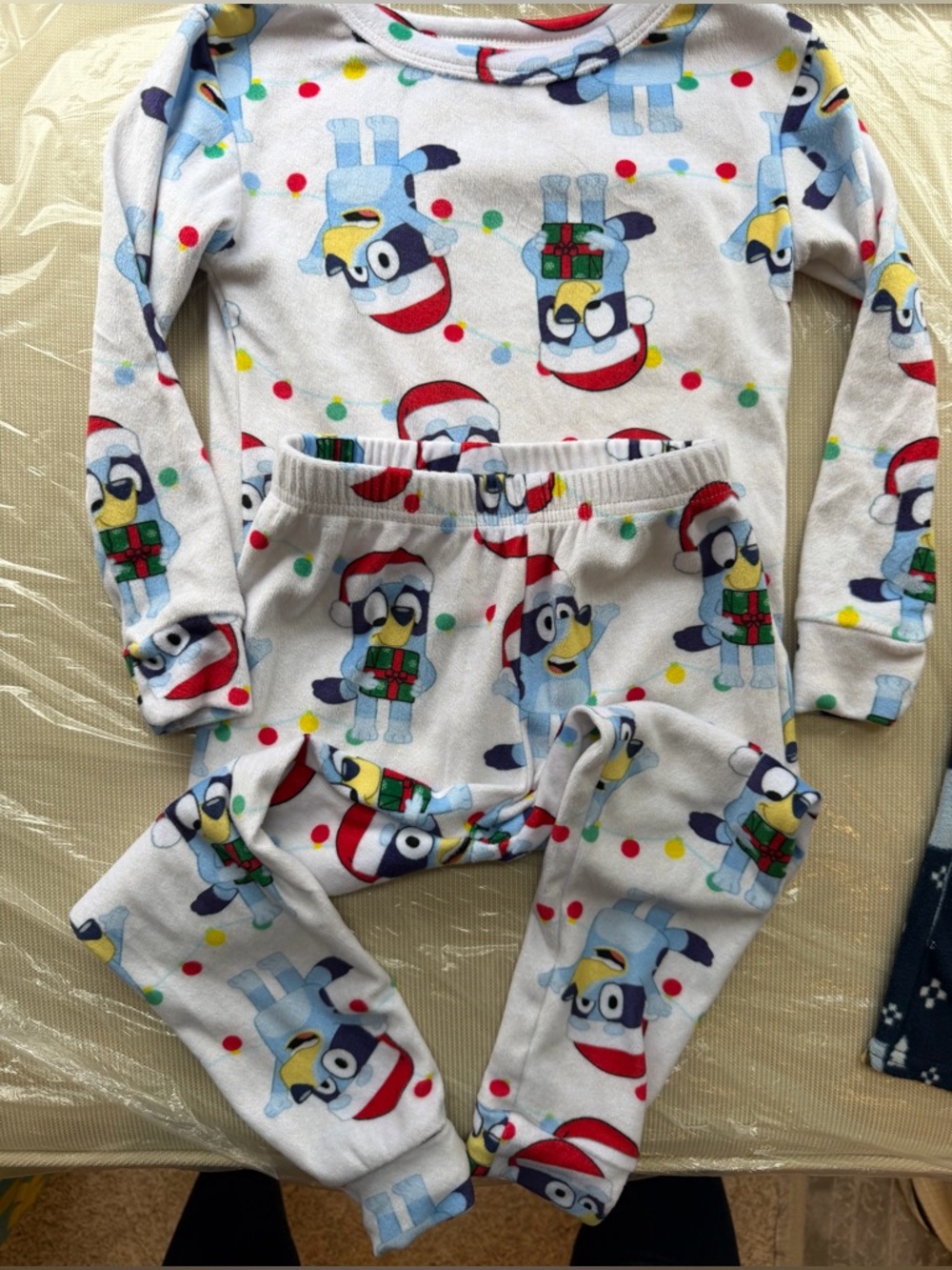 Christmas Bluey Print Kids Pajama Set and The Grinch pajama pants